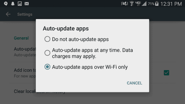 Auto Update android