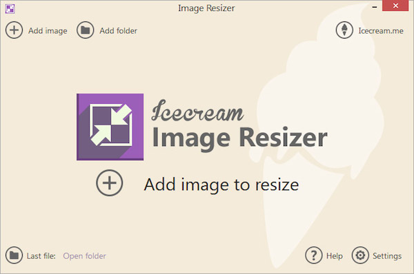 Redimensionează imagini cu Icecream Image Resizer