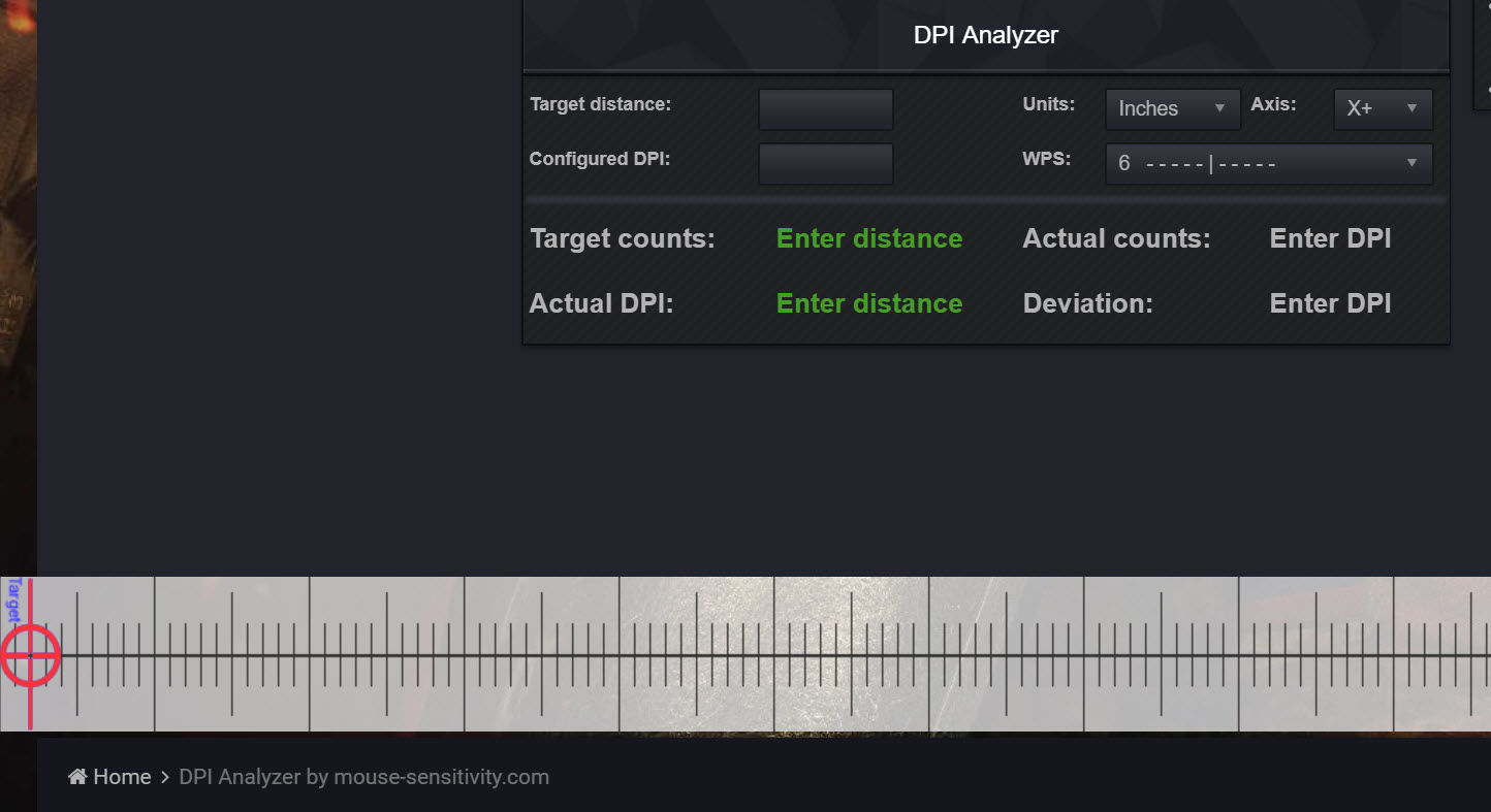 Mouse sensitivity calculator