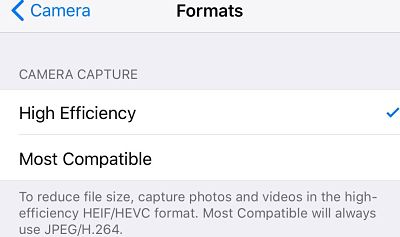 Cum pot să opresc iPhone-ul de a salva fotografiile în format HEIC
