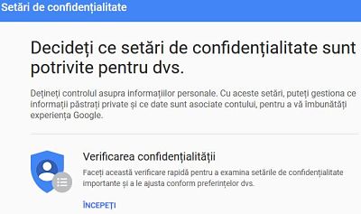 Securizare Google Chrome setările de confidențialitate