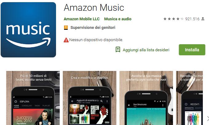 Aplicații pentru ascultat muzica offline pe Android și iPhone amazon music