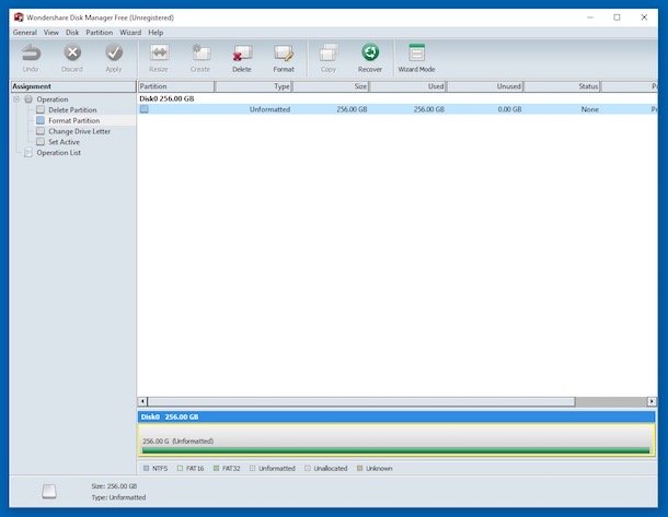 Programe gratuite de partiționare HDD Wondershare Disk Manager