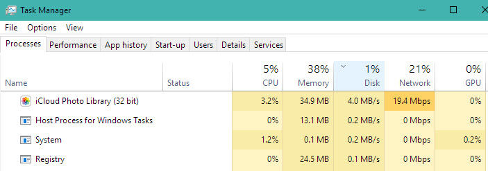 Rezolvă disk usage utilizarea discului 100% în Windows 10 task manager