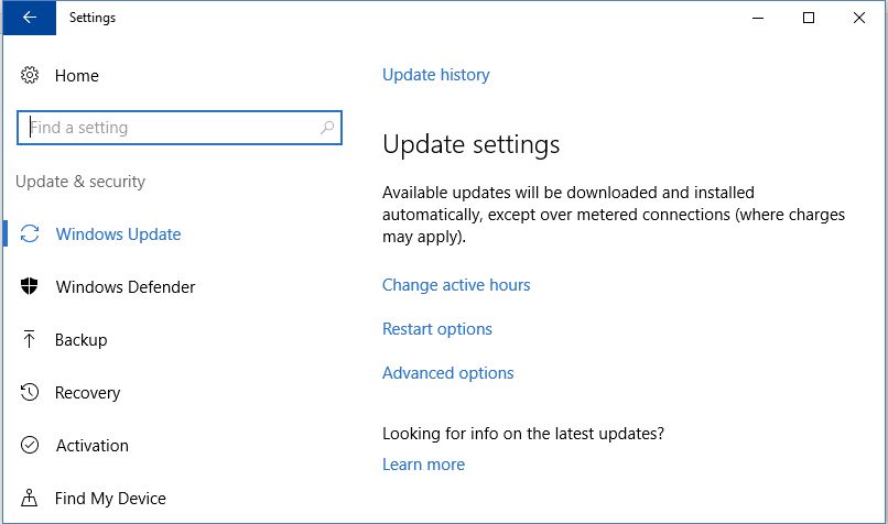 Dezactivare update (actualizări) Windows 10 repornirea