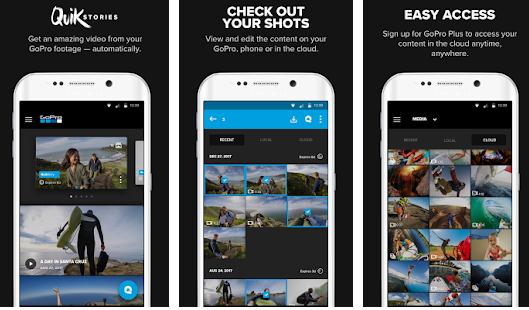 Aplicații pentru GoPro Android sau iPhone GoPro App