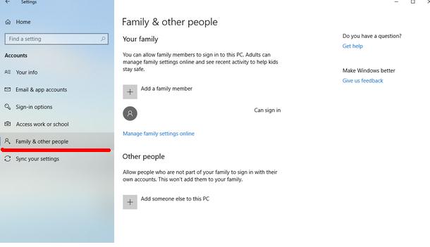 Cum creezi un user cont de utilizator nou în Windows 10 cont user nou famile