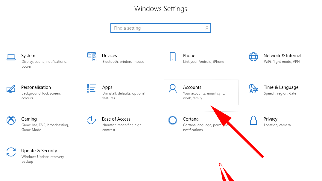 Cum creezi un user cont de utilizator nou în Windows 10 setari account