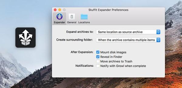 Program de deschis fisiere pe Mac StuffIt Expander