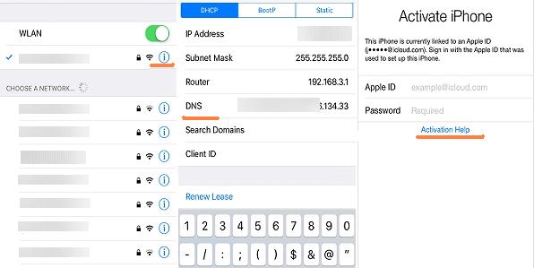 Deblocare iCloud iPhone 6s plus, 7 plus, 4s, 5c stari DNS