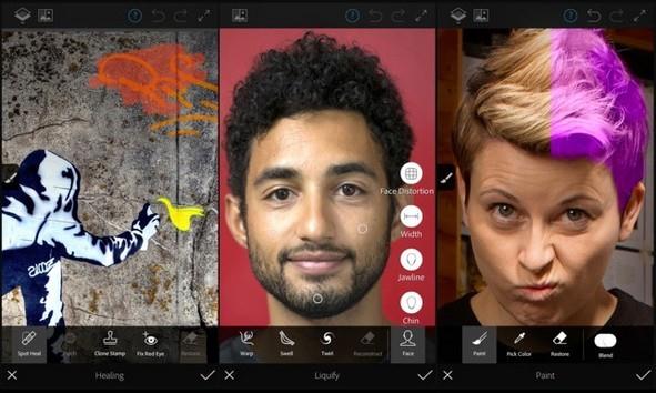 Aplicații pentru Photoshop editor Android sau iPhone 