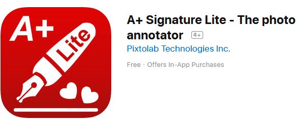 Aplicații pentru Watermark semnătură Android sau iPhone A+ Signature