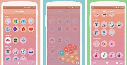 Aplicații pentru nou născuți zgomot alb Android sau iPhone Somn de Bebeluș - Zgomote Albe