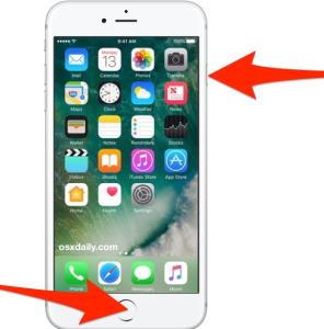 Captură de ecran iPhone 8 foarte simplu butoane de apasat