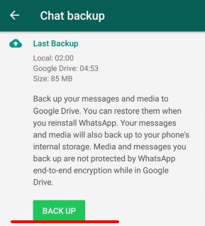 Cum transfer mesaje și Whatsapp de pe un telefon pe altul backup la fisiere