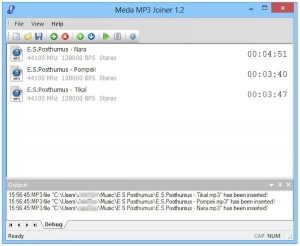 Meda MP3 Joiner, unire più file mp3 ed aggiungervi i tag iD3