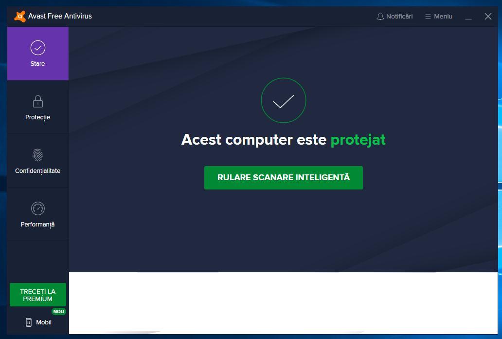 Program de șters viruși din laptop Avast