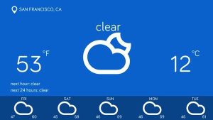 Aplicație meteo vremea pe calculator în Windows 8