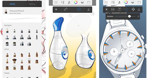 Aplicații de desenat pe telefon Android sau iPhone Autodesk SketchBook