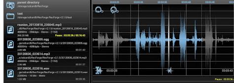 Aplicații de înregistrat vocea pentru telefon Android RecForge Lite - Audio Recorder