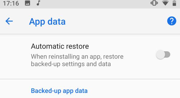 Restaurare din copia de rezervă Android
