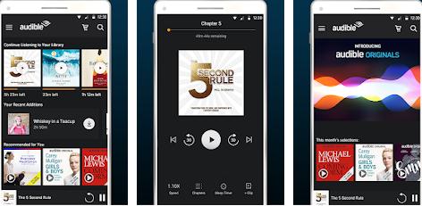 Aplicații pentru descărcat cărți Android sau iPhone Audible