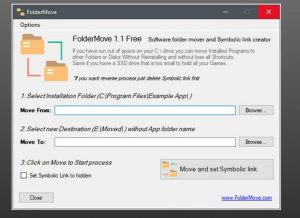 Mută dosarele aplicațiilor instalate în altă locație Windows