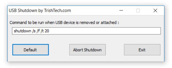 Închide calculator sau laptop cu un stick USB