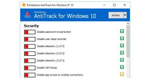 AntiTrack aplicație pentru confidențialitate Windows 10