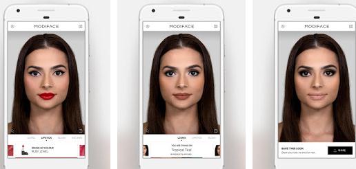 Aplicații de machiat poze Virtual MakeUp Android iPhone