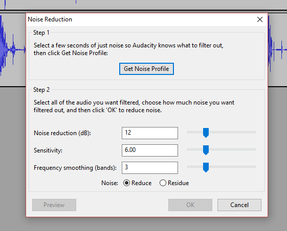 Cum folosești funcția Noise Reduction în Audacity