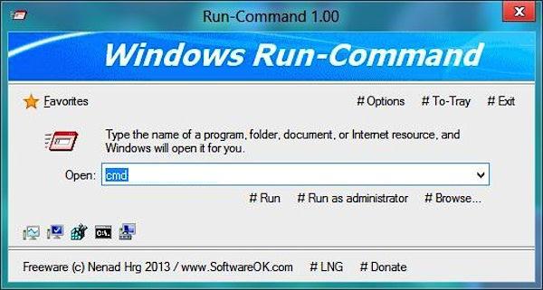 Program pentru linia de comandă în Windows 10