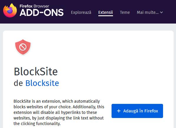 blocare site-uri pentru copii cu Block Site