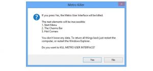 Dezactivare Metro UI și Charms Bar în Windows 8