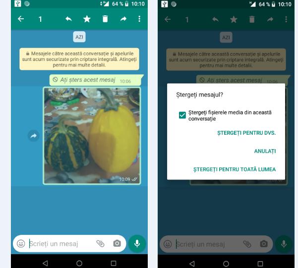 Ștergere poze WhatsApp pe Android