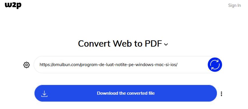 Web2PdfConvert (online)