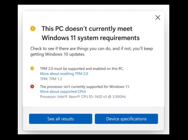Cerințe minime pentru instalare Windows 11