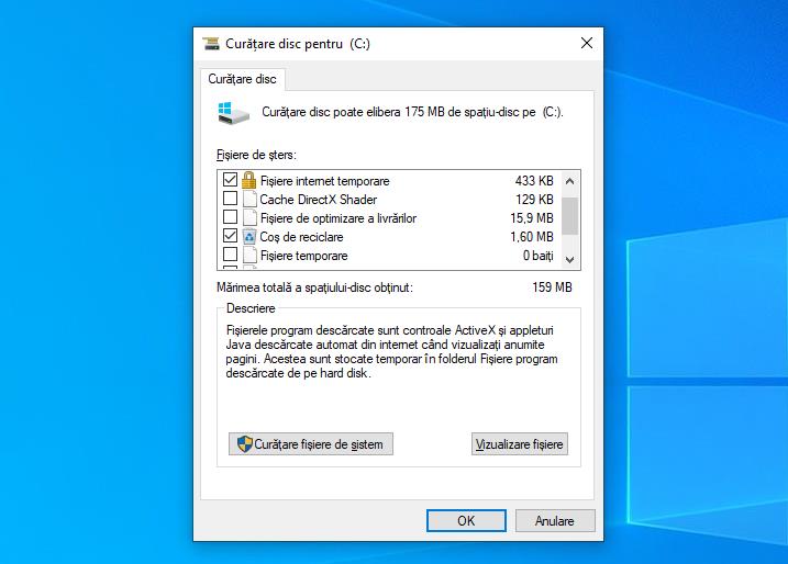 Golire memoria cache pe PC cu Windows 10