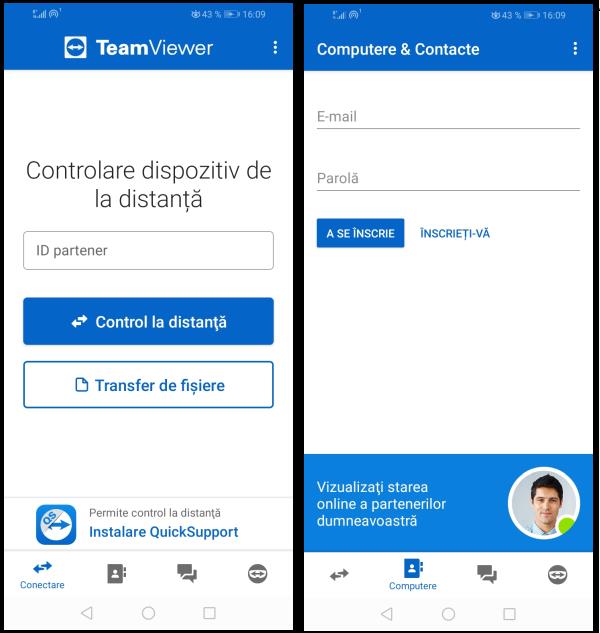 Cum funcționează TeamViewer pe telefon sau tabletă