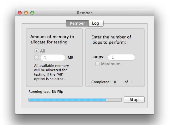 Program de testat memoria RAM pe macOS