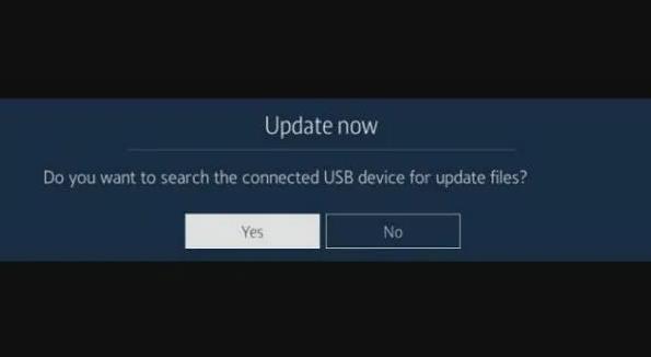 Actualizare software TV Samsung de pe stick USB cu fișierele necesare