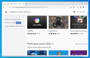 Adăugare extensii în Chrome