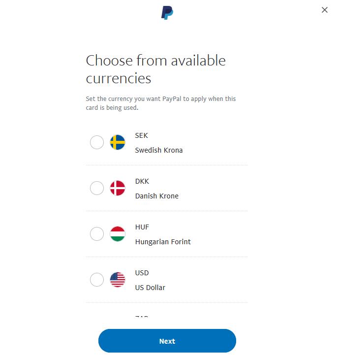 Schimbare moneda cardului PayPal