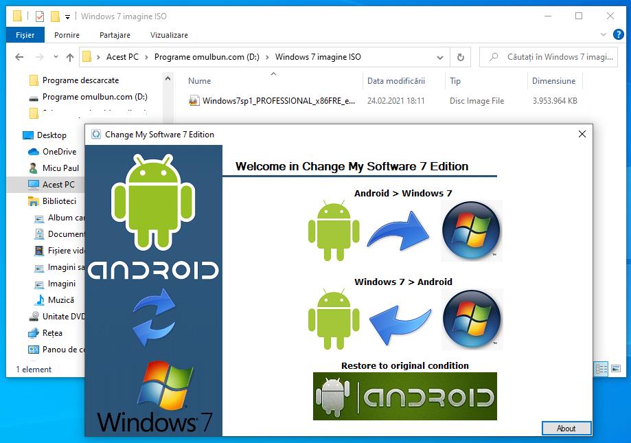 Instalare Windows 7 pe tabletă Android